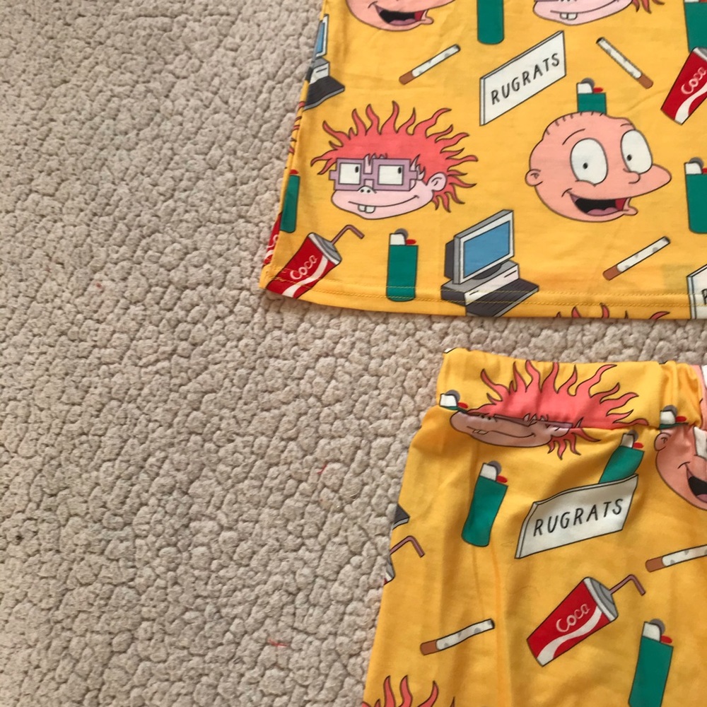 Handmade Yellow Rugrats Cartoon Two Piece Set - Picture 3 of 6